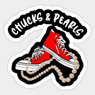 chucks and pearls 2021 Sticker